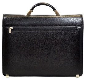 Мужской портфель из натуральной фактурной кожи с плечевым ремнем Desisan 107466 черного цвета