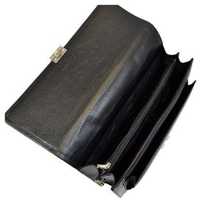 Мужской портфель из натуральной фактурной кожи с плечевым ремнем Desisan 107466 черного цвета фото №3 Мужской портфель из натуральной фактурной кожи с плечевым ремнем Desisan 107466 черного цвета modnotak фото №3