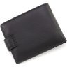 Мужское портмоне миниатюрного размера из натуральной кожи черного цвета ST Leather 1767466 - 3