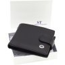 Чоловічий портмоне мініатюрного розміру із натуральної шкіри чорного кольору ST Leather 1767466 - 8
