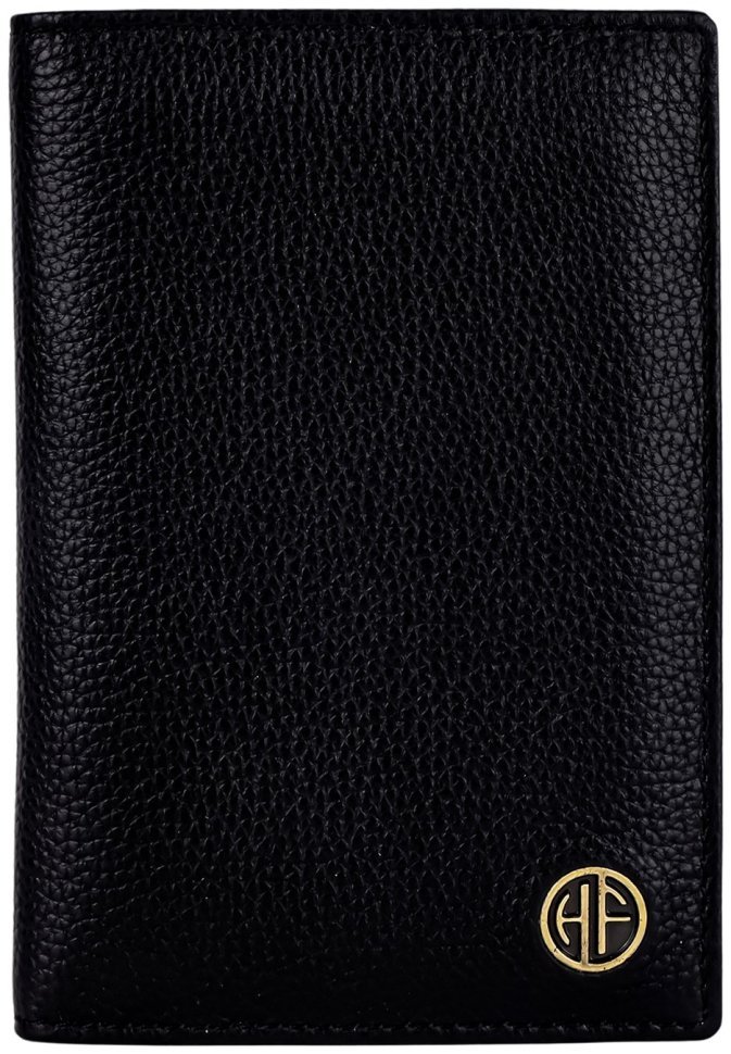 Кожаная обложка для паспорта старого образца с отделением для карточек Hammonds Flycatcher PH602 черного цвета 107966 modnotak фото №1