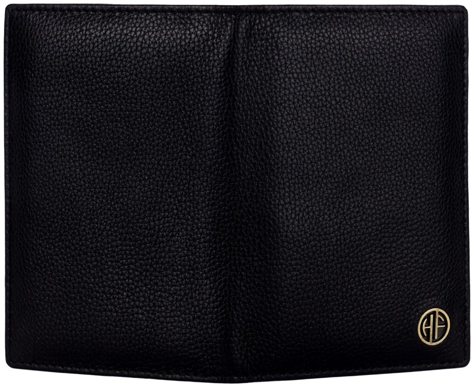 Кожаная обложка для паспорта старого образца с отделением для карточек Hammonds Flycatcher PH602 черного цвета 107966 modnotak фото №4