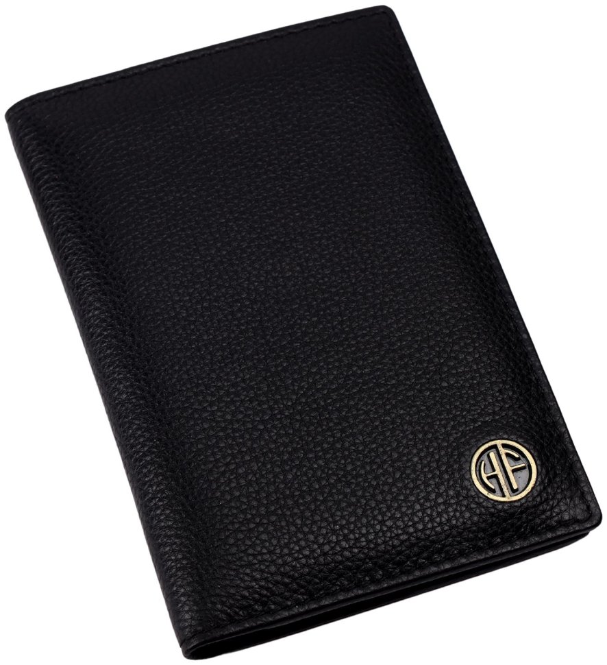 Кожаная обложка для паспорта старого образца с отделением для карточек Hammonds Flycatcher PH602 черного цвета 107966 modnotak фото №5