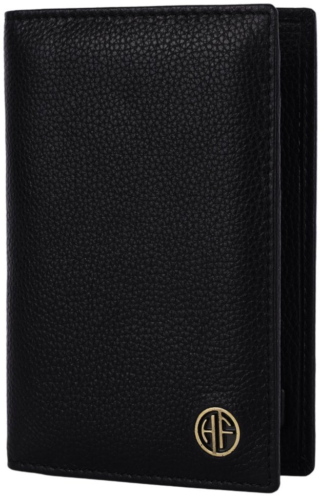 Кожаная обложка для паспорта старого образца с отделением для карточек Hammonds Flycatcher PH602 черного цвета 107966 modnotak фото №6