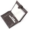 Коричневый кожаный кошелек с блоком для документов KARYA (0914-57) - 2
