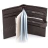 Коричневый кожаный кошелек с блоком для документов KARYA (0914-57) - 4