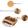 Мужской текстильный портфель коричневого цвета с кожаными вставками Vintage через плечо 108366 modnotak фото - 4