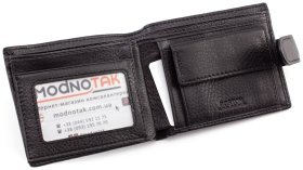 Чоловіче шкіряне портмоне з фіксацією на кнопку BOSTON (16705)