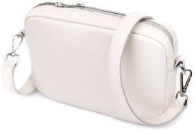 Кожаная сумка кросс-боди для женщин Shvigel 2422839 Бежевая