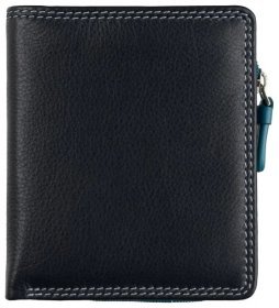 Маленький кожаный женский кошелек синего цвета Visconti RB112 Chile Blue Multi 108866