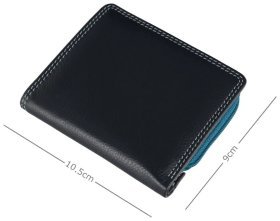 Маленький кожаный женский кошелек синего цвета Visconti RB112 Chile Blue Multi 108866