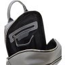 Женский кожаный вместительный рюкзак серого цвета TARWA (21781) - 4