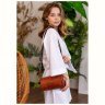 Женская плечевая сумка-кроссбоди из винтажной кожи светло-коричневого цвета BlankNote Cylinder 78966 - 1