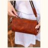 Женская плечевая сумка-кроссбоди из винтажной кожи светло-коричневого цвета BlankNote Cylinder 78966 - 3
