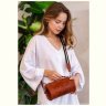 Женская плечевая сумка-кроссбоди из винтажной кожи светло-коричневого цвета BlankNote Cylinder 78966 - 4