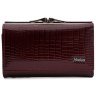 Лакированный кожаный кошелек бордового цвета для женщин Ricco Grande 109066 с фактурой под рептилию modnotak фото - 1
