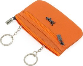 Оранжевая женская горизонтальная ключница из натуральной кожи KARYA (19482)
