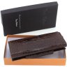 Темно-коричневий жіночий шкіряний гаманець з двома автономними відділеннями на кнопках Tony Bellucci (10880) - 8