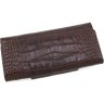 Темно-коричневий жіночий шкіряний гаманець з двома автономними відділеннями на кнопках Tony Bellucci (10880) - 3