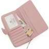 Довгий жіночий гаманець світло-рожевого кольору з зернистою шкіри ST Leather (15344) - 5