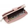 Довгий жіночий гаманець світло-рожевого кольору з зернистою шкіри ST Leather (15344) - 6