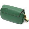 Компактна шкіряна жіноча сумка зеленого кольору з клапаном на магніті Vintage 2422430 - 2