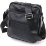 Мужская сумка через плечо из натуральной кожи в черном цвете Vintage (20678) - 1