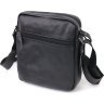 Мужская сумка через плечо из натуральной кожи в черном цвете Vintage (20678) - 2