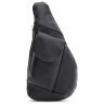 Мужской кожаный слинг-рюкзак черного цвета через плечо Keizer 71667 - 1
