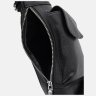 Мужской кожаный слинг-рюкзак черного цвета через плечо Keizer 71667 - 5