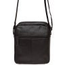 Миниатюрная мужская сумка с плечевым ремнем из коричневой кожи Borsa Leather (15660) - 3