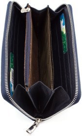 Гаманець темно-синього кольору зі шкіри Marco Coverna (16877)