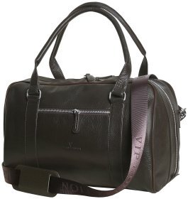 Дорожная сумка коричневого цвета из зернистой натуральной кожи Vip Collection 102367