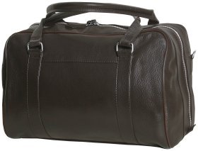 Дорожная сумка коричневого цвета из зернистой натуральной кожи Vip Collection 102367