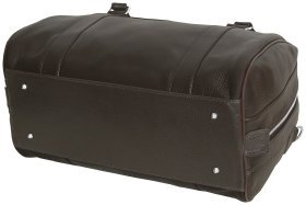 Дорожная сумка коричневого цвета из зернистой натуральной кожи Vip Collection 102367