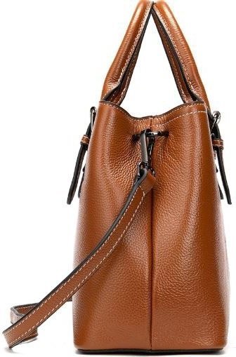 Женская кожаная сумка с ручками и ремнем на плечо VINTAGE STYLE (14875)