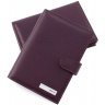 Шкіряна обкладинка для документів фіолетового кольору KARYA (443-242) - 1