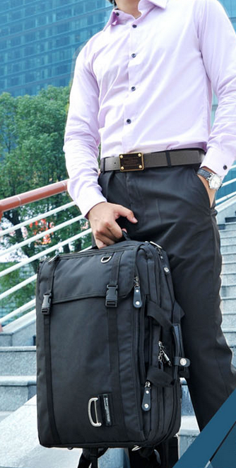 Текстильная сумка – трансформер делового стиля под документы А4 и ноутбук NUMANNI 355 (00-355)
