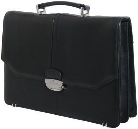 Портфель с отделением для ноутбука 15.6″ из натуральной кожи Vip Collection 102667 (черная)