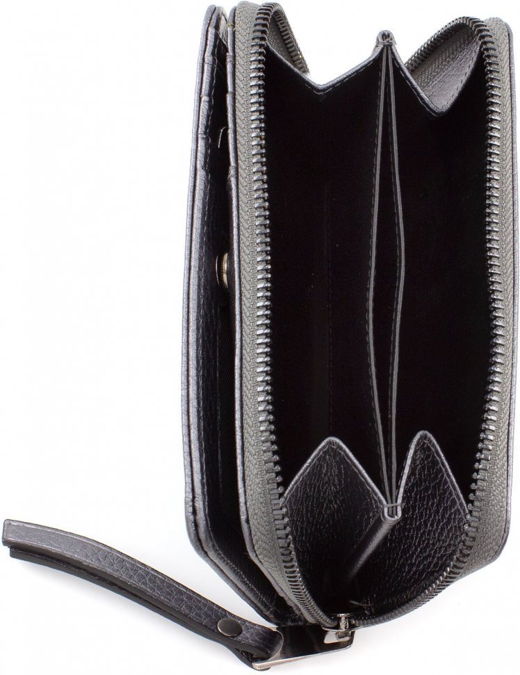 Женский кошелек серого цвета из фактурной кожи Tony Bellucci (10578)