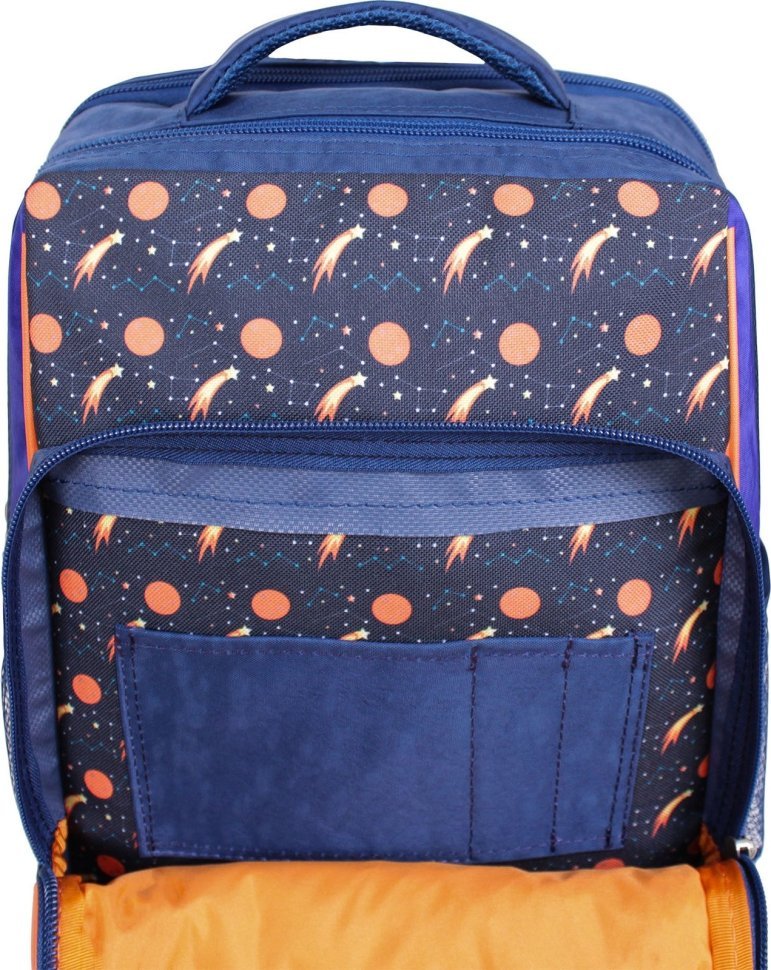 Дитячий шкільний рюкзак із синього текстилю з принтом Bagland 53267
