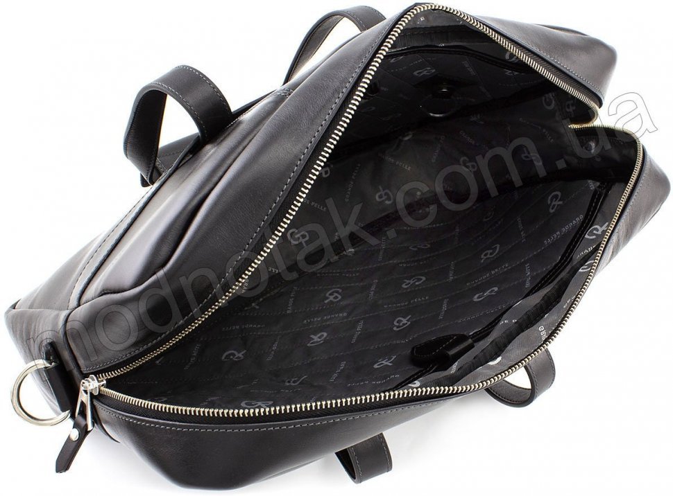 Чорна сумка для ноутбука з натуральної шкіри Grande Pelle (13318)