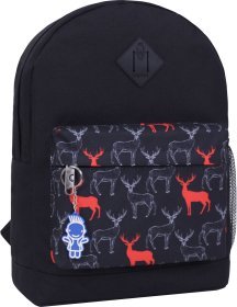 Підлітковий рюкзак для хлопчиків із чорного текстилю з принтом Bagland (53467)