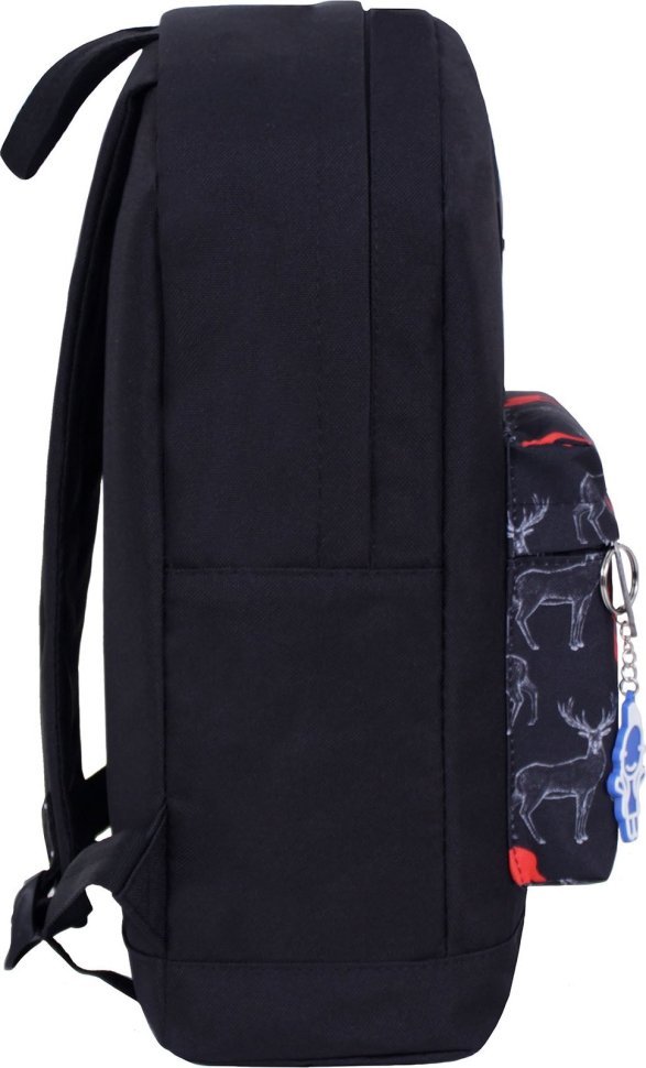 Подростковый рюкзак для мальчиков из черного текстиля с принтом Bagland (53467)