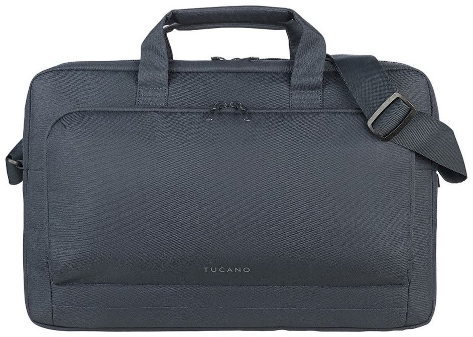 Деловая сумка для ноутбука до 15" с наплечным ремнем Tucano Star синего цвета 103567 modnotak фото №1