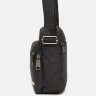 Недорогая мужская текстильная сумка на плечо в черном цвете Monsen (21932) - 4