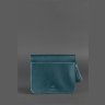 Темно-зеленая бохо-сумка из гладкой кожи с замком на BlankNote Лилу (12735) - 4