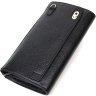 Качественный кожаный мужской клатч черного цвета BOND 2422050 - 2
