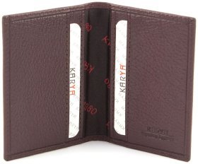 Кожаная обложка для автодокументов цвета марсала KARYA (096-243)