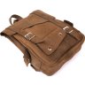 Коричневый рюкзак из винтажной кожи крейзи хорс с клапаном SHVIGEL (13948) - 7